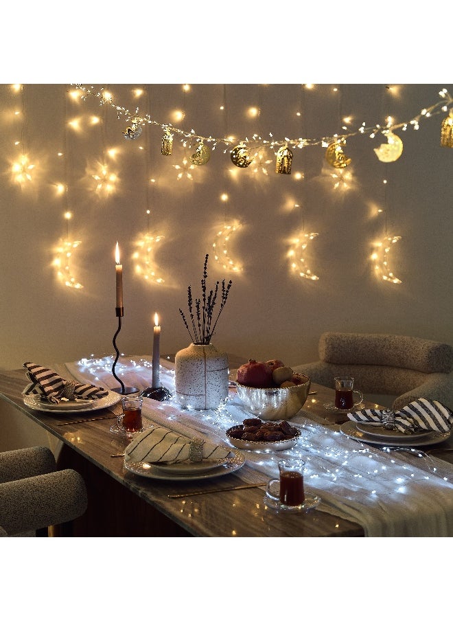 Home Box - Dux 2.4 m Copper Wire Garland Light with 12 Strings and 300 Warm LED - Image 1