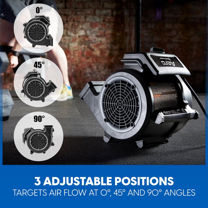 Vacmaster AM201R 3 Speed Floor Fan, 156W 550 CFM Air Mover, Utility Blower Fan, Carpet Dryer for Drying, Cooling & Circulation - Image 4