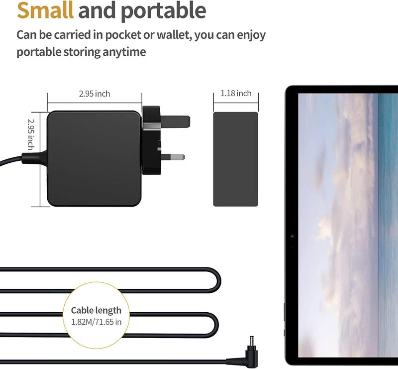 سابويل 20V 3.25A 65W 45W شاحن بديل لأجهزة لينوفو IdeaPad 320 310 320S 330 330s 100 110 110S 120S 330S-15IKB Yoga 520 530، وIdeaPad Flex 3 4 5 6 ADL45WCD محول طاقة مع كابل 【4.0 * 1.7 مم】 - Image 4