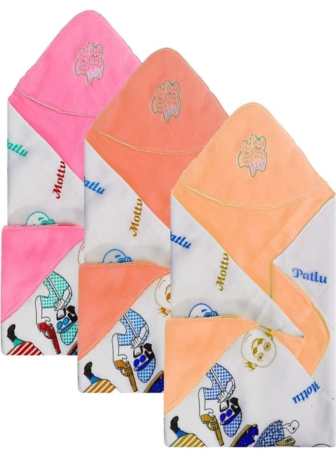 First Kick Baby Blankets Newborn Combo Pack of Double Layered Rainbow A/C Blanket for Baby Wrapper Durable Fleece Polyester for Baby Boys and Baby Girls, Pack of 3 Multicolor - Image 1