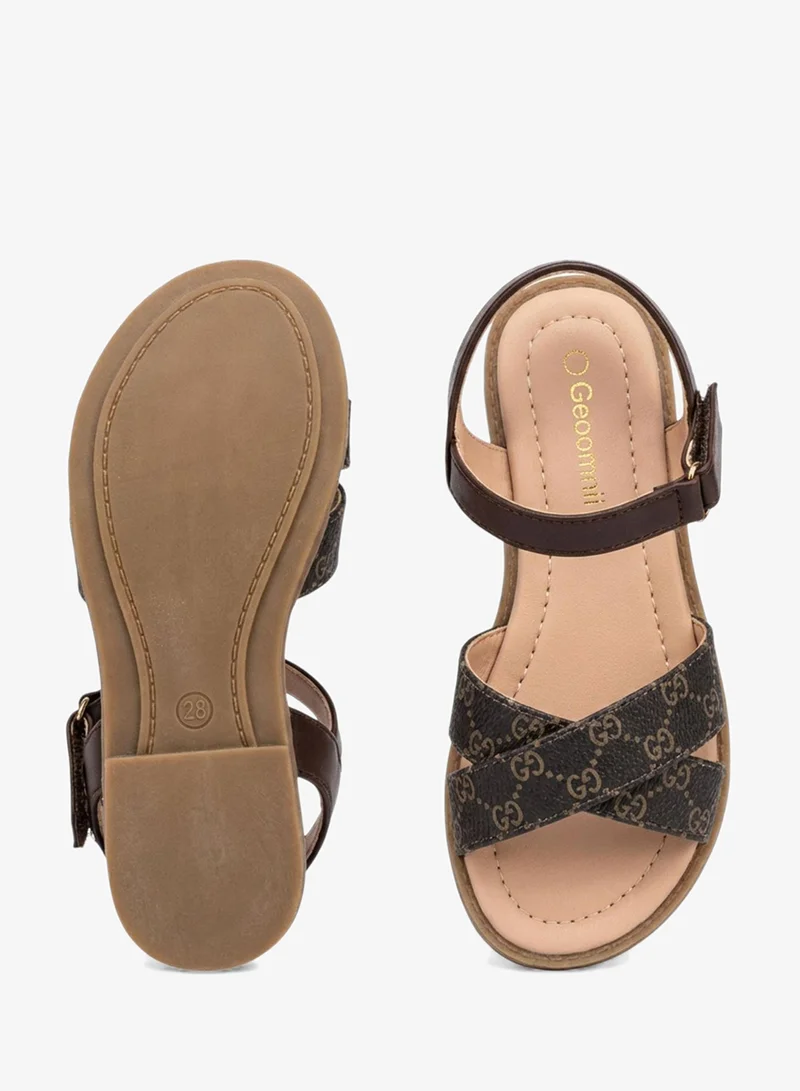 Geoomnii Brown Infant Girls’ Sandals with Backstrap – Soft, Comfortable & Secure Fit for Women | Best Price UAE