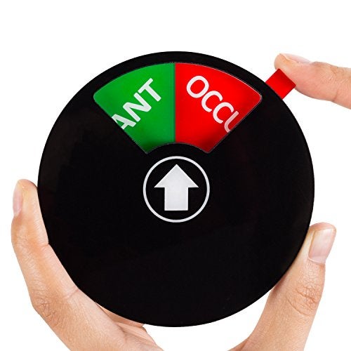 Kichwit Vacant Occupied Privacy Sign for Office Door or Home, Do Not Disturb Occupied Unoccupied Door Sign for Restroom, Office, Conference, 4 Inch, Black - Image 3