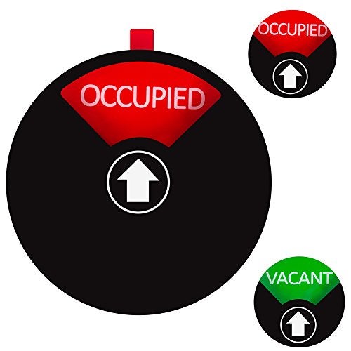 Kichwit Vacant Occupied Privacy Sign for Office Door or Home, Do Not Disturb Occupied Unoccupied Door Sign for Restroom, Office, Conference, 4 Inch, Black - Image 2
