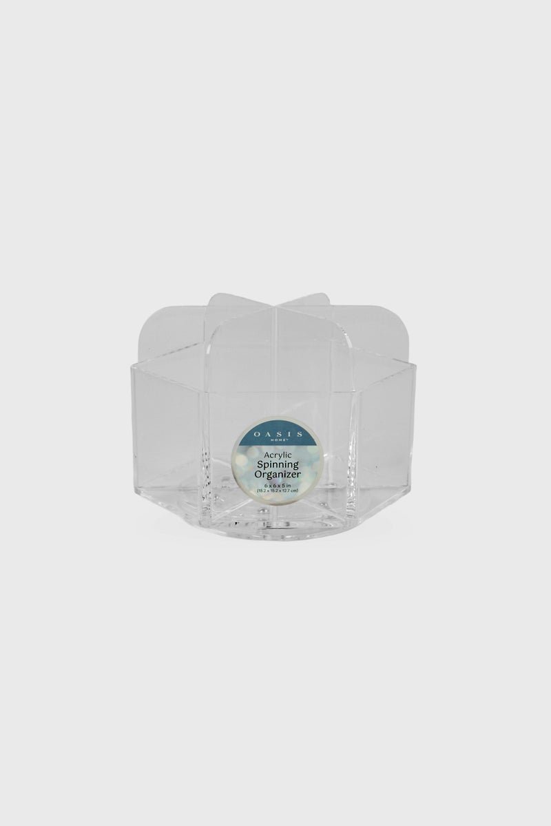 Oasis Home Cosmetic Spinning Organizer, Transparent - Image 1