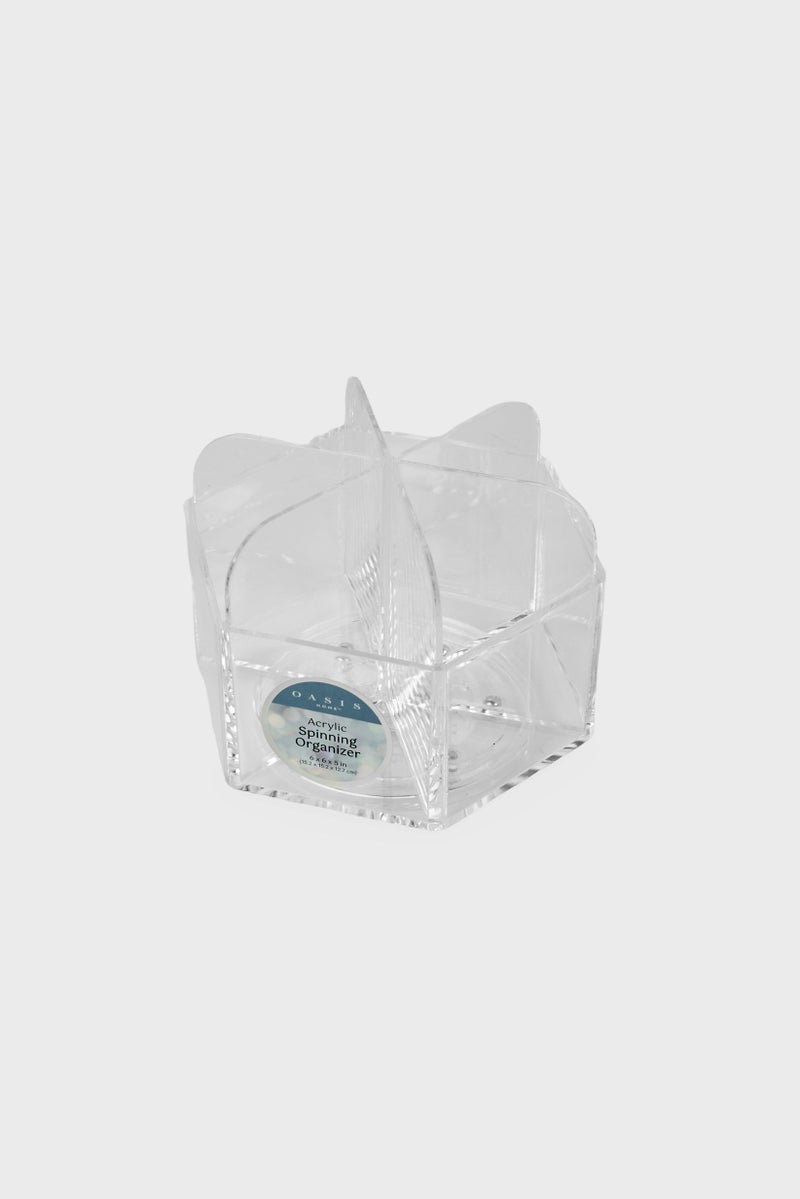 Oasis Home Cosmetic Spinning Organizer, Transparent - Image 2