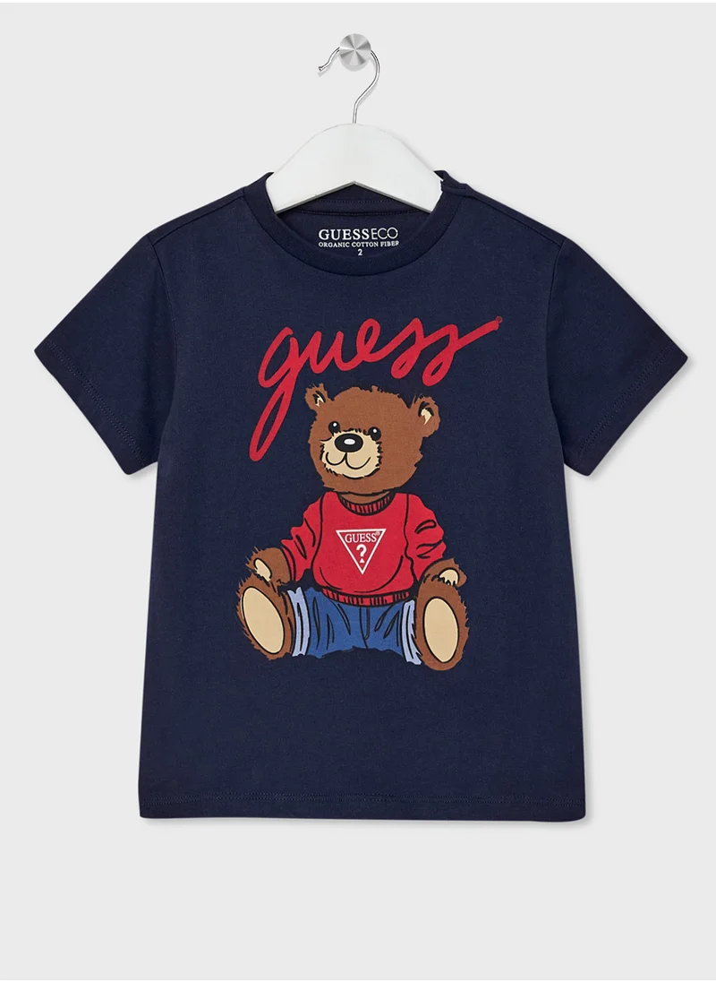 جس Kids Graphics Print  T-Shirt