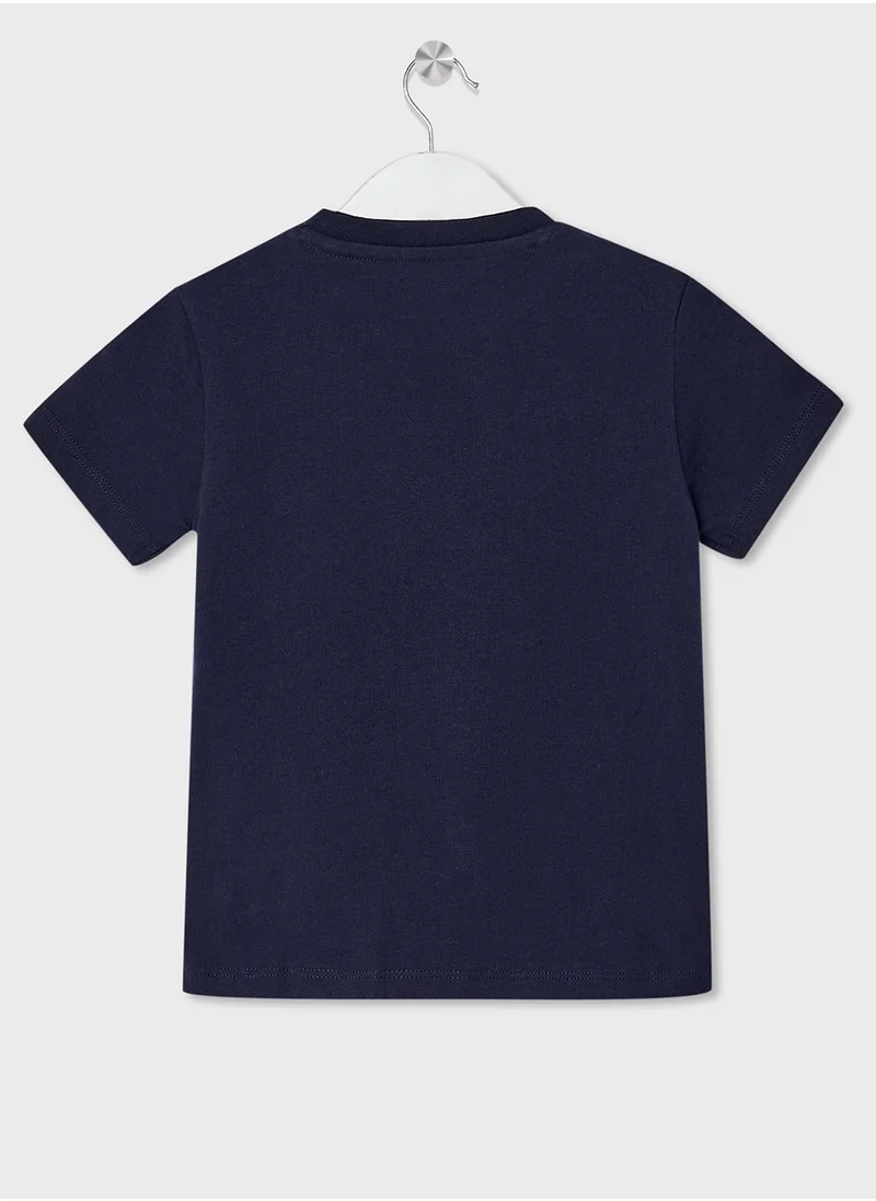 جس Kids Graphics Print  T-Shirt
