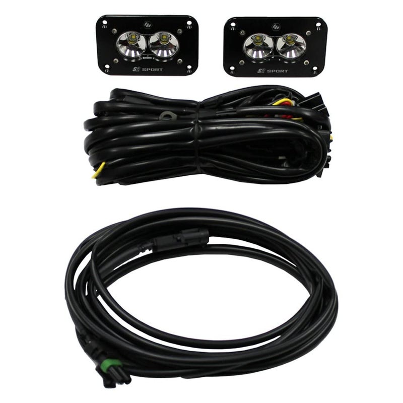 Baja Designs 5447807 S2 Sport Pair LED Wide Cornering Flush Mount Backup Kit1 Pack