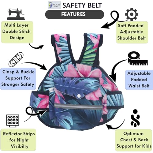 Kradyl Kroft Scooter Safety Belt | Two Wheeler Child Safety Seat Belt (Tropika) - Image 4