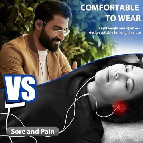 ASKUBSKU سماعات أذن مفتوحة سلكية لهواتف سامسونج S25 S24 ألترا S23 في S22+ A35، سماعات أذن USB نوع C مع ميكروفون سماعات أذن سلكية فوق الأذن مع خطاف للأذن لهواتف آيفون 17 إير 16 15 برو ماكس بلس آيباد بيكسل 10 9 8a 7 - Image 4