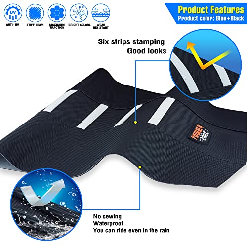 MCHMFG Motorcycle Universal Seat Cover Non-Slip Rubber Striped Gripper Soft Sewing for CRF WR WRF RMZ YZF SXF EXC EXC XC SX CR KLX Dirt Pit Bike Motocross Off Road Motorbike (White) - Image 3