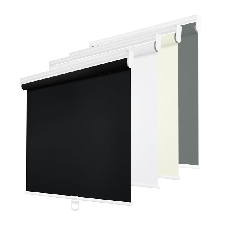 Changshade Cordless Roller Shades Blackout Blinds for Indoor Windows,Pull Down Darkening Roller Shade with UV Protection and Thermal Window Shades for Home and Office(24" W x 72" H,Black) - Image 1