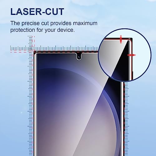 LK 3 Pack for Samsung Galaxy S23 ultra Screen Protector [Not Glass] [Support Fingerprint Unlock] Touch Sensitive, Anti-Scratch 3D Curved Max Coverage Screen Protector for Samsung Galaxy S23 Ultra - Image 3
