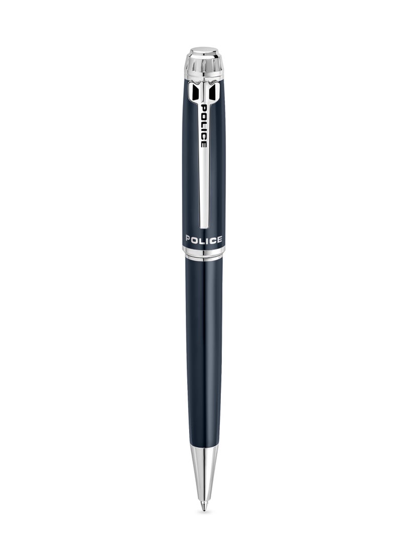 POLICE Aptos Blue Pen with Silver Trims 137mm - Image 1