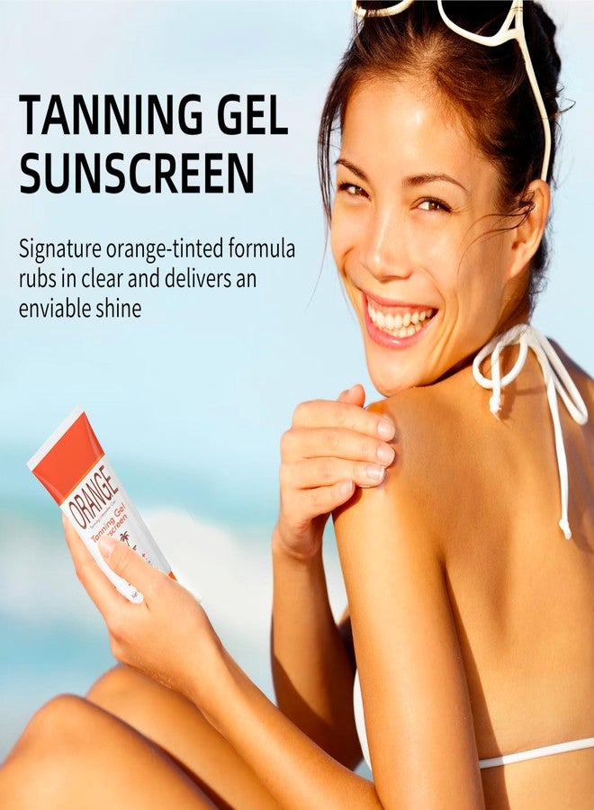 GROEI Orange Tanning Gel Sunscreen SPF 30+ – Hydrating Balm-to-Oil Bronzing Formula with Coconut Oil, Vitamin E & A – Non-Greasy Sunblock for Smooth, Glowing Skin – 3.12 oz (1 - Image 2
