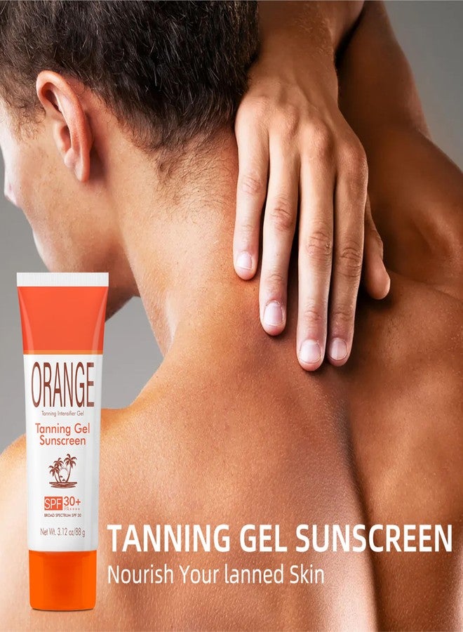 GROEI Orange Tanning Gel Sunscreen SPF 30+ – Hydrating Balm-to-Oil Bronzing Formula with Coconut Oil, Vitamin E & A – Non-Greasy Sunblock for Smooth, Glowing Skin – 3.12 oz (1 - Image 5