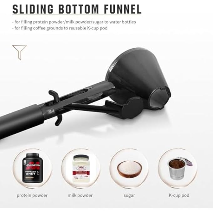 Unity Measuring Scoop With Funnel For Filling Water Bottles With Protein Powder Milk Powder Filling Resuable K Cup Coffee Capsule With Coffee Grounds - Image 5