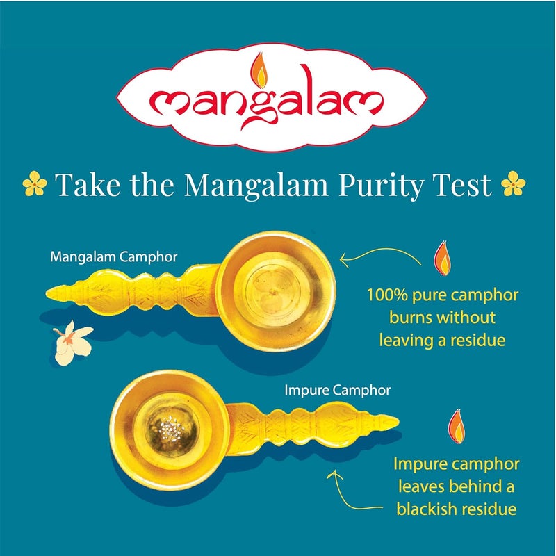 Mangalam Camphor Tablet 500g (Small Round) Pouch - Pack of 1 | 100% Pure | For Puja, Festivals & Other Religious Ritual | No Dangerous Chemicals | Leaves No Residue Or Ash - Image 3