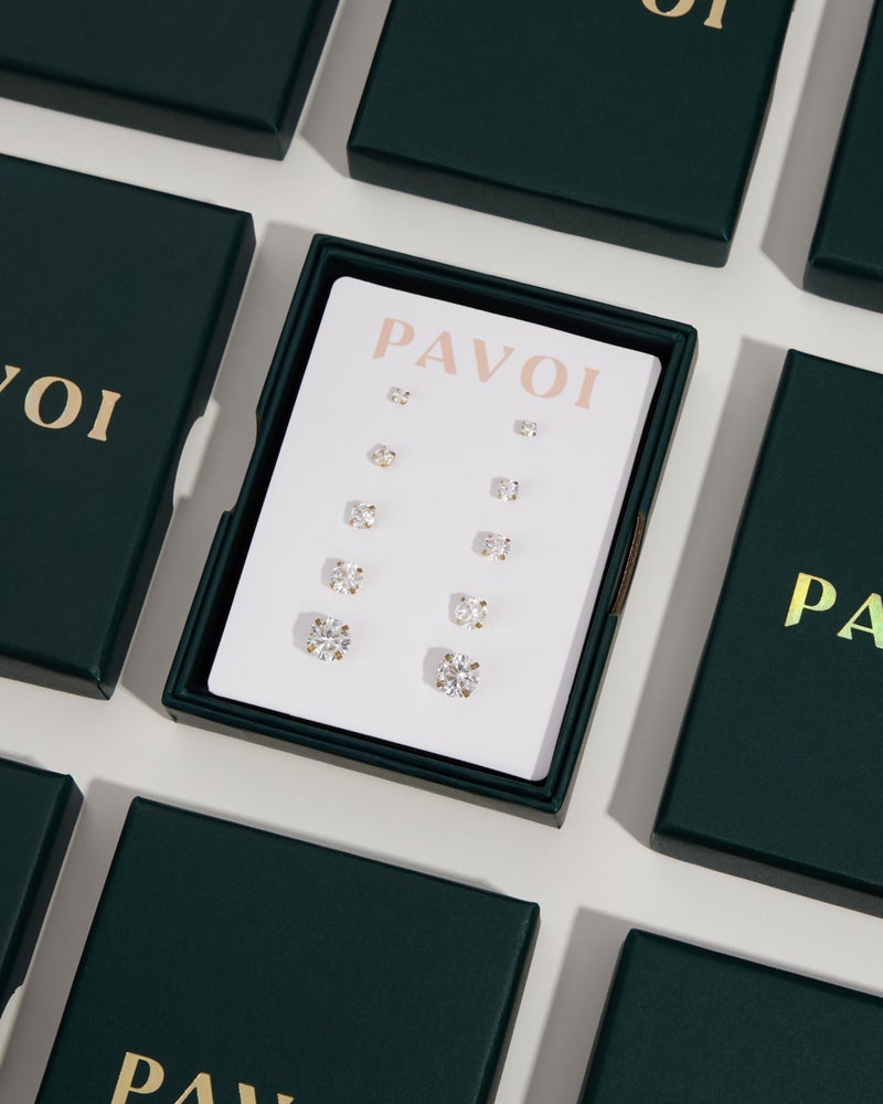 PAVOI 18K Huggie 3 Earring Pack (8mm, 10mm and 12mm) (3 Pack Huggies, White Gold) - Image 5