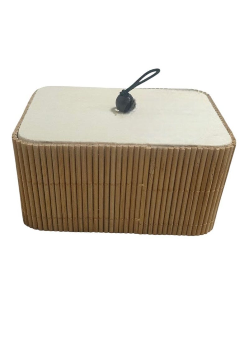 Spaceshoop Multipurpose Small Handmade Bamboo Storage Box With Lid  - Image 1