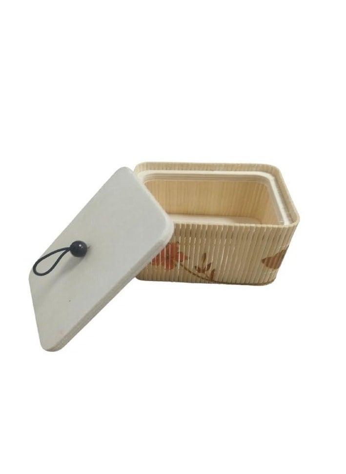 Spaceshoop Multipurpose Small Handmade Bamboo Storage Box With Lid  - Image 3