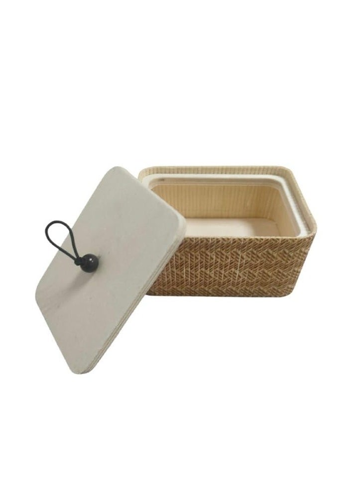 Spaceshoop Multipurpose Small Handmade Bamboo Storage Box With Lid  - Image 4