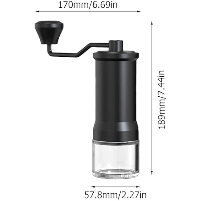 Gerui Portable Coffee Grinder Ceramic Conical BurrManual Coffee GrindeCapacity 25GDouble Bearing Internal AdjustmentHand Coffee Grinder For EspressoTravelCampingOffice - Image 2