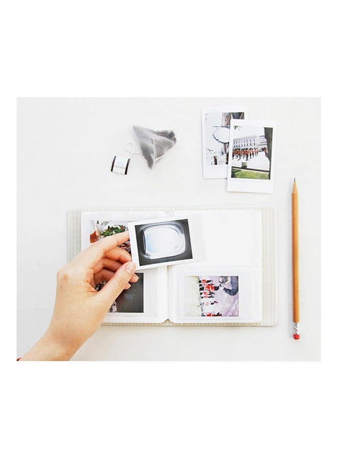 إسكدنيا Mini photo album, beige Fuji Polaroid cute candy color mini 3-inch photo album, Polaroid photo album with 64 sheets, photo storage, memory storage book, loose-leaf photo album - Image 3