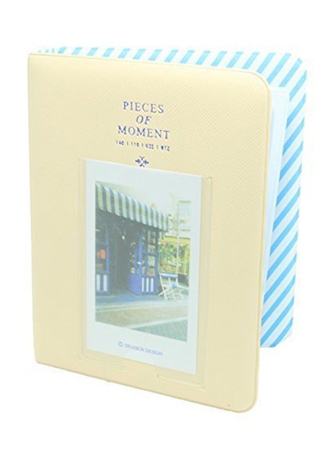 إسكدنيا Mini photo album, beige Fuji Polaroid cute candy color mini 3-inch photo album, Polaroid photo album with 64 sheets, photo storage, memory storage book, loose-leaf photo album - Image 2