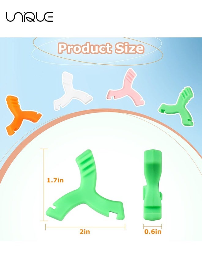 Aligner Chewies,4PCS Y-Shaped Chewies for Aligner,Hardness 45°Silicone Orthodontic Munchies Chompers Aligner Trays Seaters Chewies（White, Pink, Green, Orange)