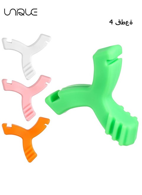 Aligner Chewies,4PCS Y-Shaped Chewies for Aligner,Hardness 45°Silicone Orthodontic Munchies Chompers Aligner Trays Seaters Chewies（White, Pink, Green, Orange)