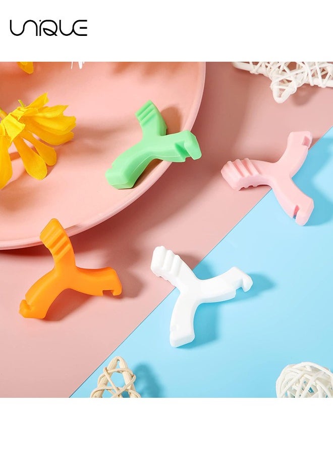 Aligner Chewies,4PCS Y-Shaped Chewies for Aligner,Hardness 45°Silicone Orthodontic Munchies Chompers Aligner Trays Seaters Chewies（White, Pink, Green, Orange)