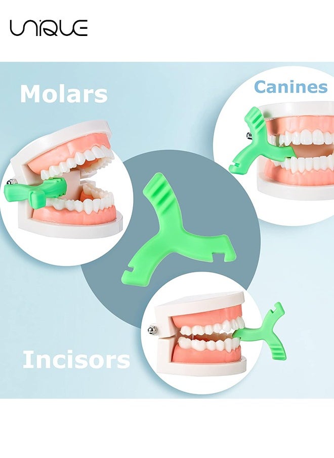 Aligner Chewies,4PCS Y-Shaped Chewies for Aligner,Hardness 45°Silicone Orthodontic Munchies Chompers Aligner Trays Seaters Chewies（White, Pink, Green, Orange)