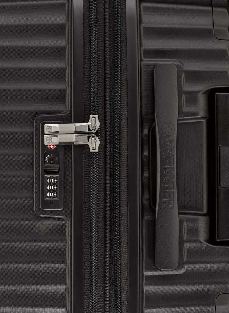 Wenger  Wenger Optimo 70cm Black Cabin Trolley With 4 Spinner Wheels, PP Hard Shell, TSA Lock, Scratch-Resistant Texture, 3-Point Locking, Organized Interior, 5-Year Warranty  | Best Price UAE