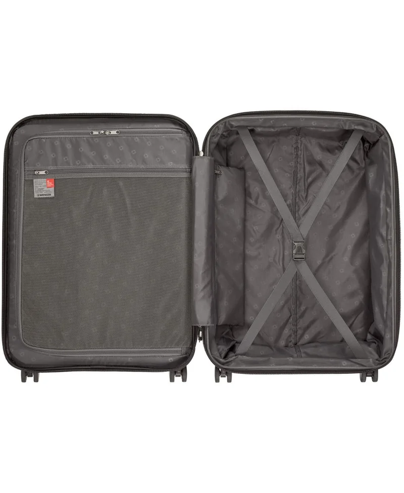 Wenger  Wenger Optimo 70cm Black Cabin Trolley With 4 Spinner Wheels, PP Hard Shell, TSA Lock, Scratch-Resistant Texture, 3-Point Locking, Organized Interior, 5-Year Warranty  | Best Price UAE