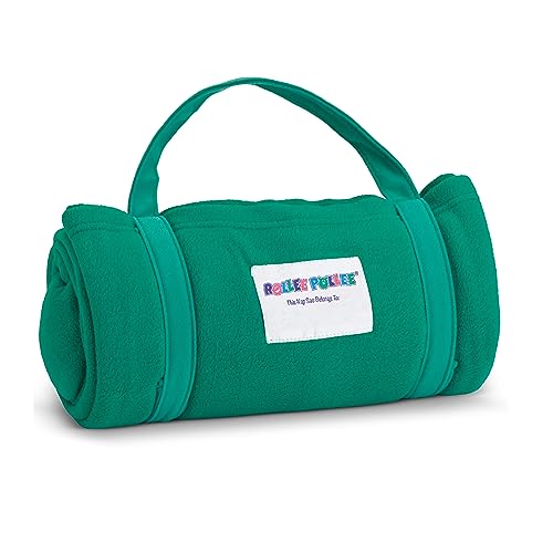 Rollee Pollee Nap Sac RollUp Toddler Blanket with Attached Pillow Soft Fleece Preschool Nap Mat for Daycare or Travel Machine Washable Green - Image 5