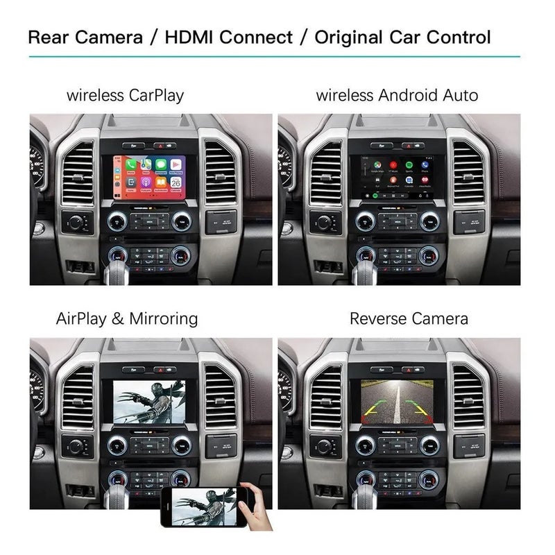 كار اي. ب. سي  محول كاربلاي للسيارة Carabc Wireless Carplay Android Auto For Ford Sync 2 System Explorer Focus Fiesta C-max Edge F-150 Fusion Taurus GPS Navigation - Image 5