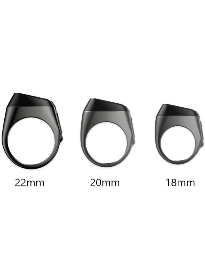iQIBLA Smart Tasbih Zikr Ring New 2022 alloy only 11.7g 22 MM GRAPHITE With Charging Box  - Image 3