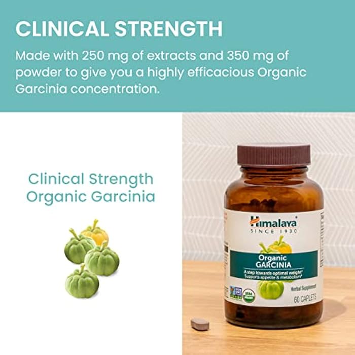 Himalaya Organic Garcinia Cambogia - Herbal Supplement Supporting Weight, Appetite Control, and Lipid Metabolism - Vegan, Non-GMO, Gluten Free, 600 mg, 60 Caplets - Image 5