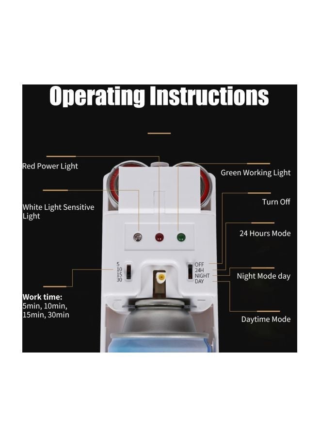 NIBEMINENT Automatic Air Freshener Spray Dispenser White/Brown - Image 5