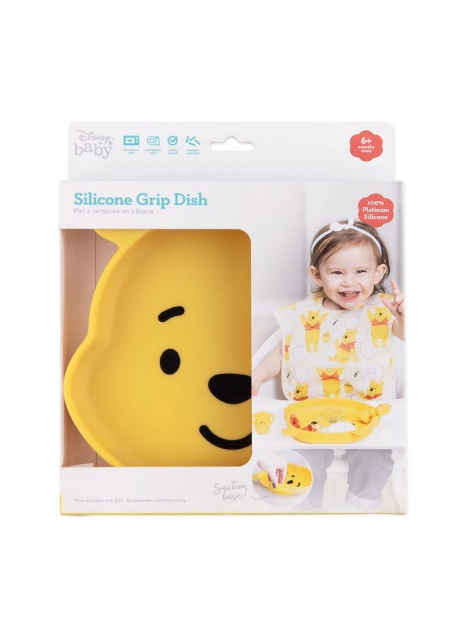 BUMKiNs - Disney Toddler And Baby Suction Plate, Silicone Grip Dish, Baby Led Weaning, Kids Feeding Supplies, Non Skid Sticky Bottom, Platinum Silicone, For Children Ages 6 Months Up, Toy Story Alien - Image 1