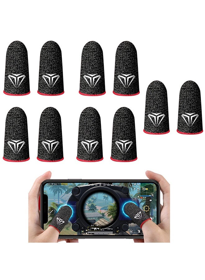 Peachjoy Mobile Game Controller Finger Sleeve Sets, Anti-Sweat Breathable Full Touch Screen Sensitive Shoot Aim Joysticks Finger for PUBG/for Knives Out/for Rules of Survival 5 Pairs, Type B - Image 1