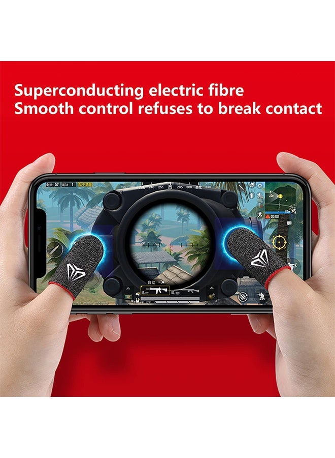 Peachjoy Mobile Game Controller Finger Sleeve Sets, Anti-Sweat Breathable Full Touch Screen Sensitive Shoot Aim Joysticks Finger for PUBG/for Knives Out/for Rules of Survival 5 Pairs, Type B - Image 5