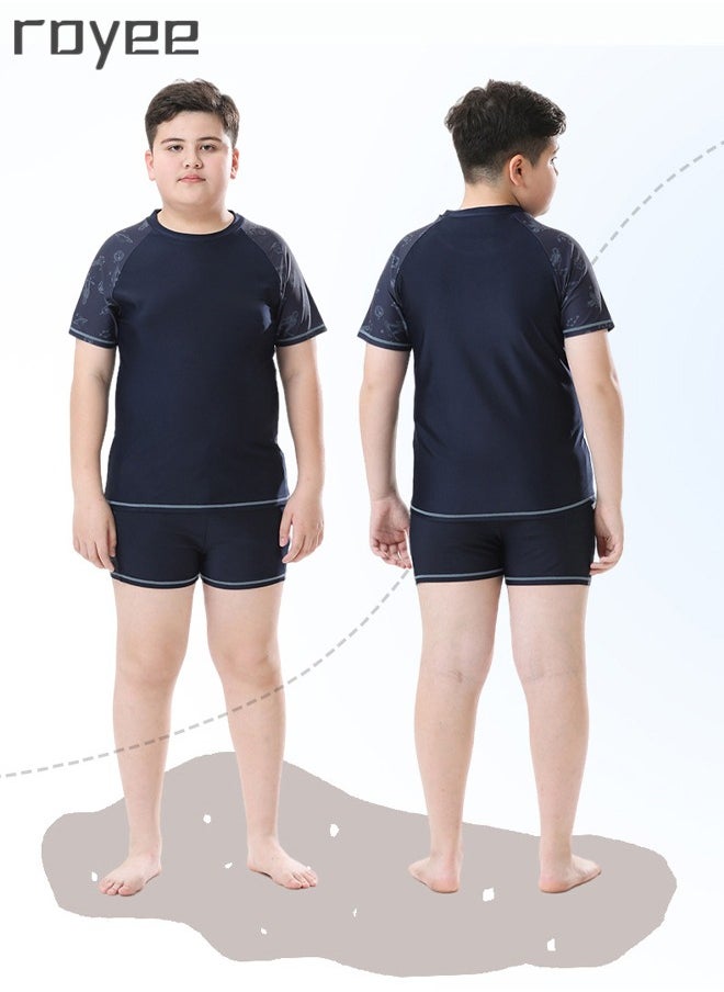 Royee Over Size Split Swimsuit For Kids, Short Swimwearfor Boys Aged 9-16, Weighing 47.5-67.5kg  - Image 2