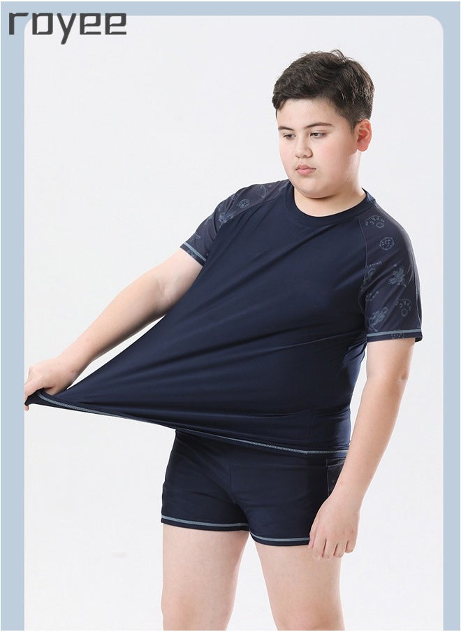 Royee Over Size Split Swimsuit For Kids, Short Swimwearfor Boys Aged 9-16, Weighing 47.5-67.5kg  - Image 3