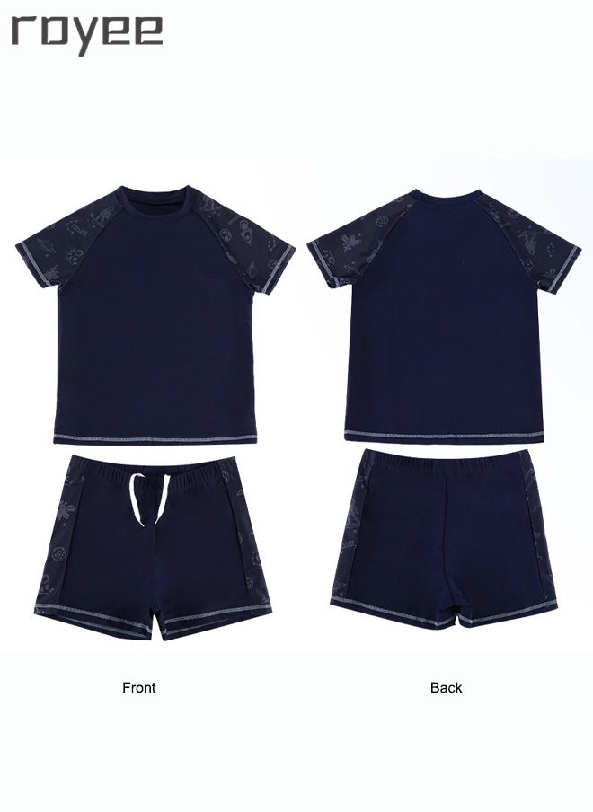 Royee Over Size Split Swimsuit For Kids, Short Swimwearfor Boys Aged 9-16, Weighing 47.5-67.5kg  - Image 4