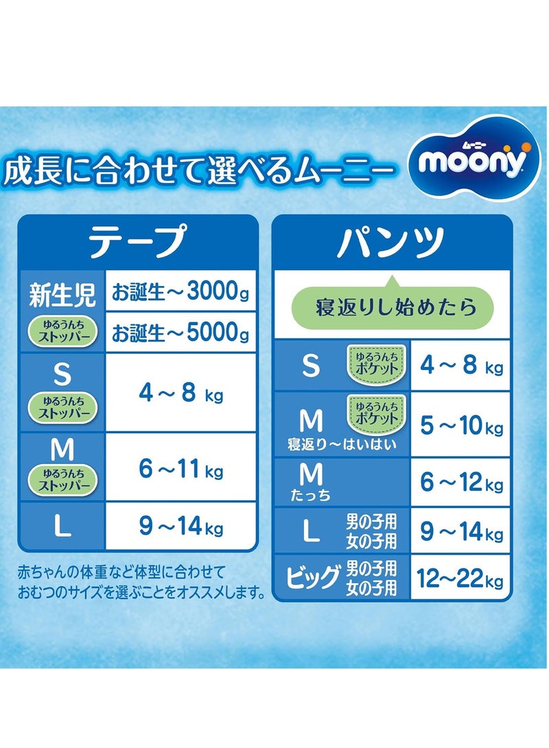 موني ماوني حفاضات ، حفاضات ، حفاضات ، التهوية والتجفيف ، الرجال والنساء تقاسم XL 38 , 12-22kg ، 2 قطعة - Image 4