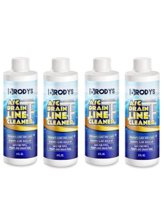 Brodys - A/C HVAC Drain Line Cleaner, 8oz Bottle, (Great to use at home, in the office, at restaurants and large commercial buildings) 4 PACK - Image 3