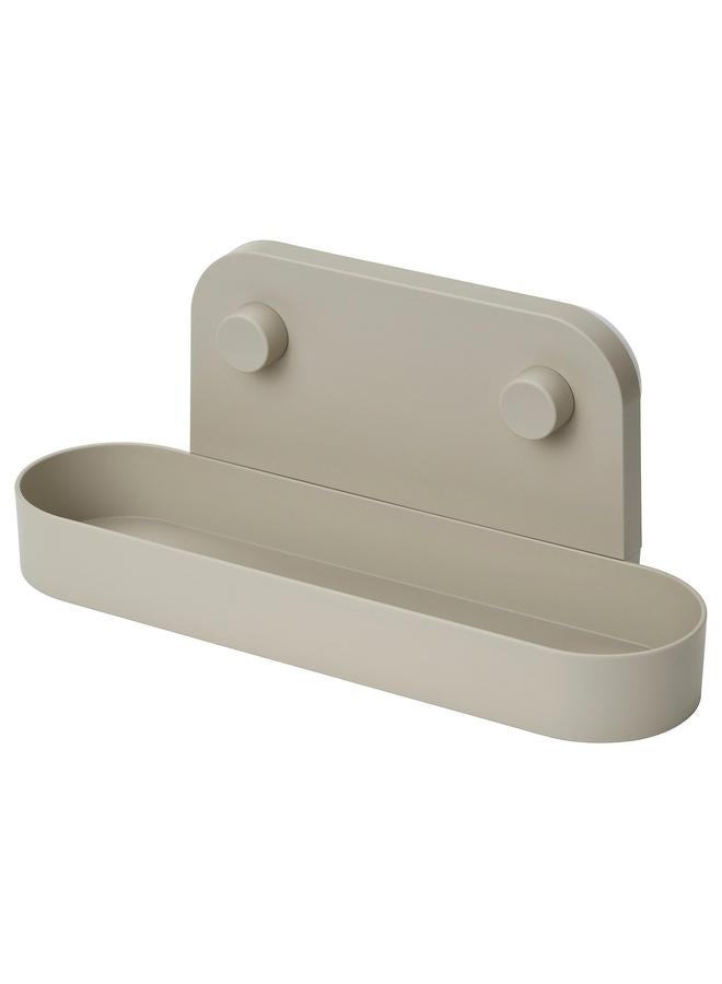 erorex Wall Shelf With Suction Cup, Grey-Beige, 28 Cm - Image 1