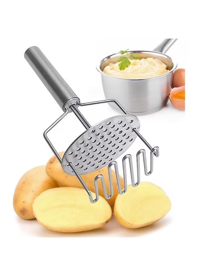 AMM Potato Masher & Vegetable Crusher Stainless Steel – Double Layer – Heavy-Duty Manual Masher for Potatoes, Vegetables & Fruits – Ergonomic Handle - Image 4